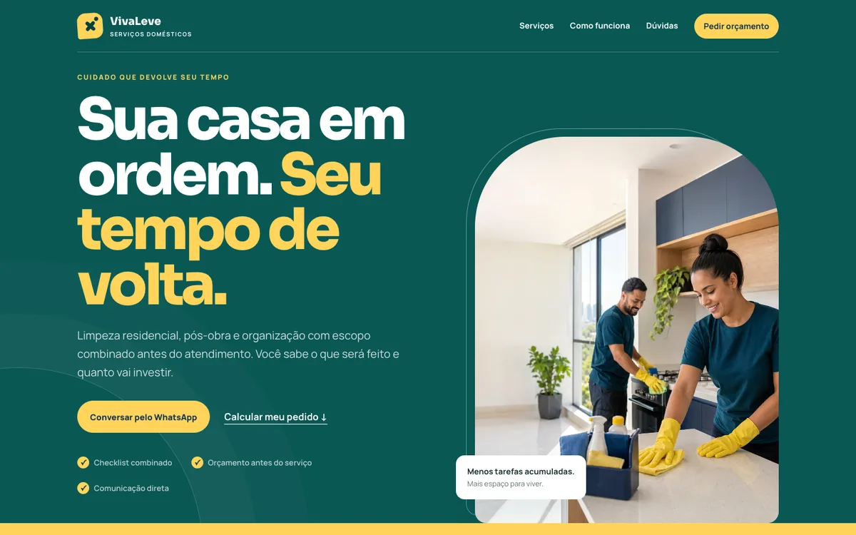 Prévia do site Limpeza
