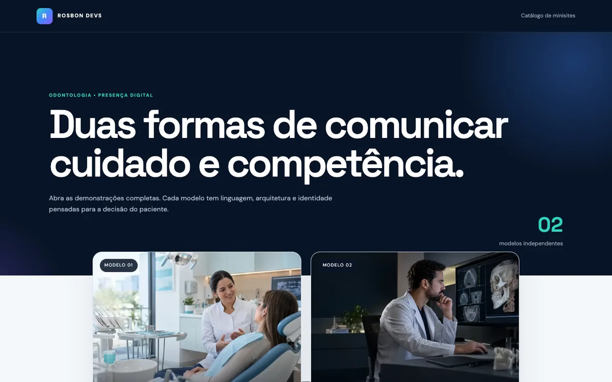Prévia do site Odontologia